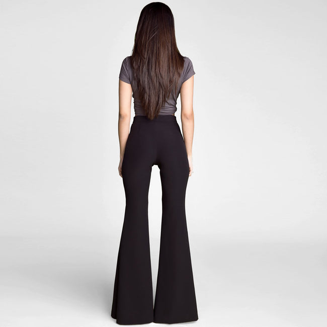 Source Split Double Striped Side Women Pants Sexy Teens Pants Bell Bottom  Trousers Cutting HSp5292 on malibabacom