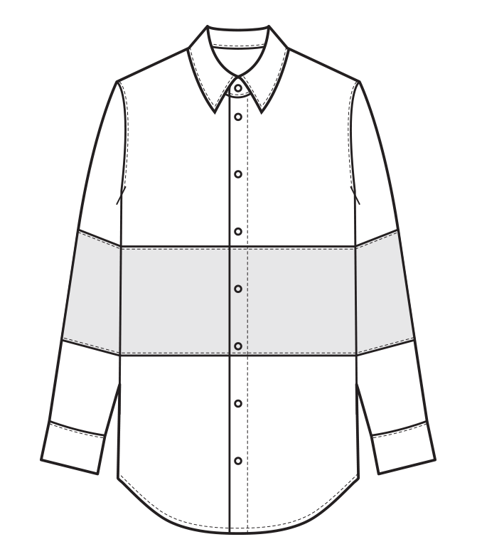 men shirt sewing pattern sketch