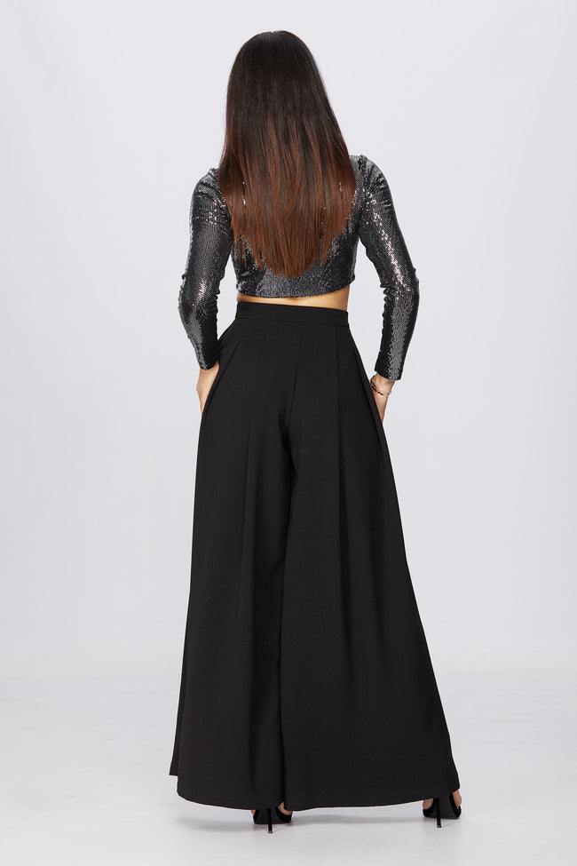 Palazzo Trousers for Women in Black
